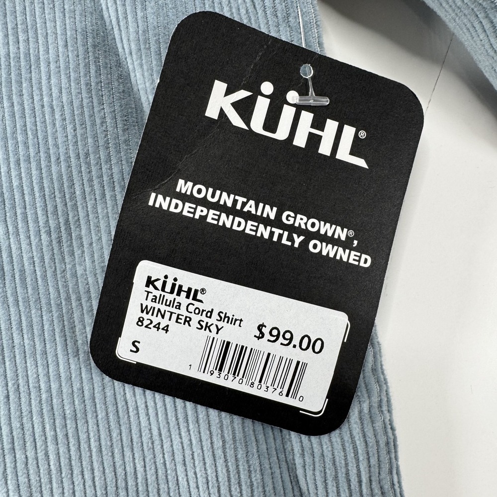 KUHL Tallula Cord Oversized Corduroy Button Up Overshirt Womens Small Blue - Picture 3 of 15